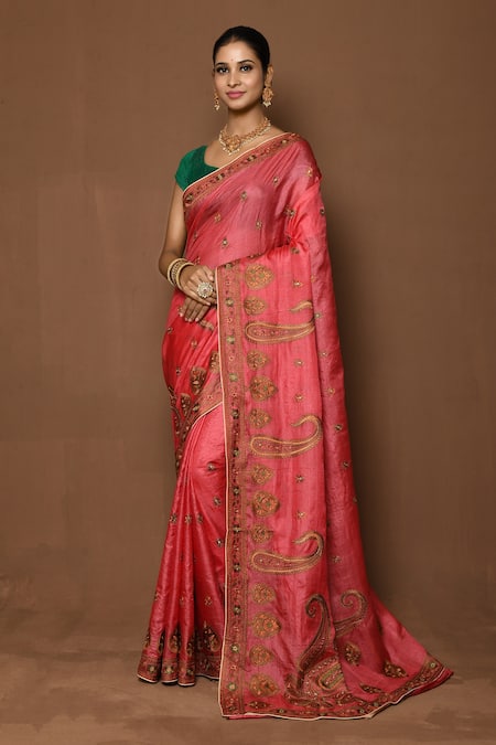 Samyukta Singhania Pinang Leaf Pattern Saree 