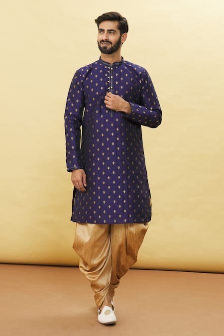 Arihant Rai Sinha Metallic Floral Pattern Kurta & Dhoti Pant Set 