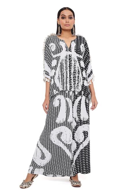 PS Pret by Payal Singhal Uzbek Print Kaftan & Palazzo Set 