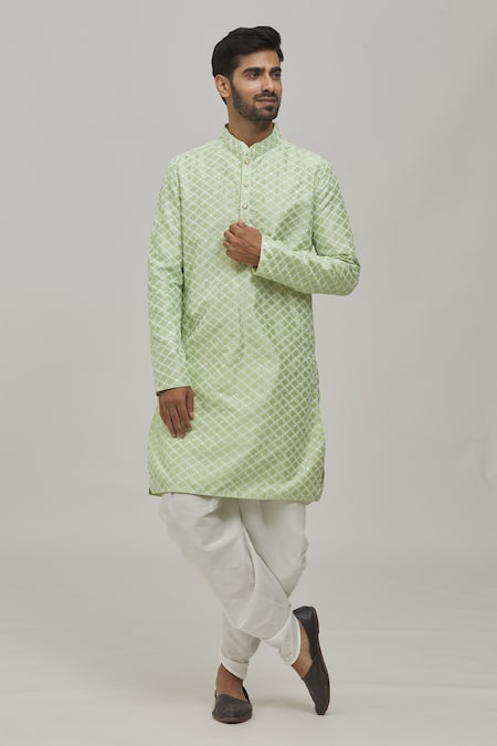 Arihant Rai Sinha Thread Embroidered Kurta & White Patiala Pant Set 