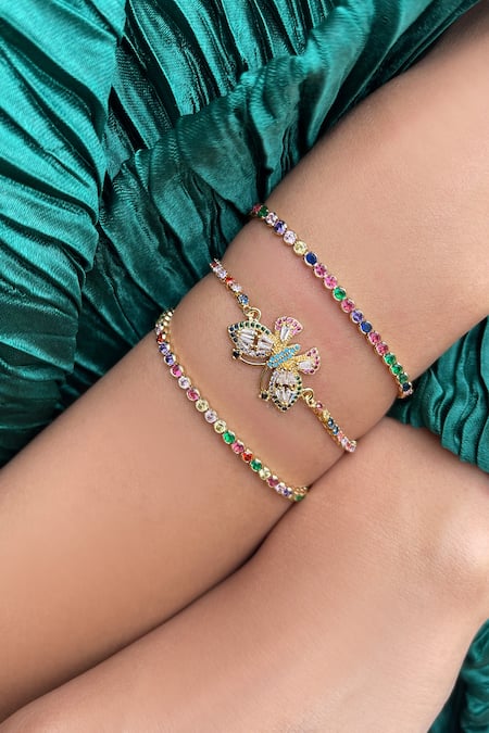 The Jewel Factor Butterfly Charm Bracelet 