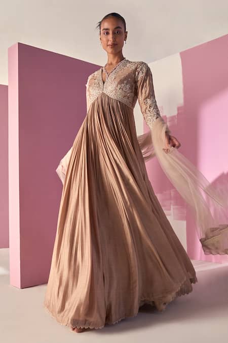 Ridhi Mehra Maahrukh Anarkali With Ruffled Hem Dupatta 