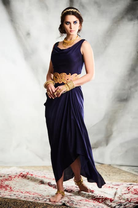 Tisha Saksena Peizuli Draped Dress 