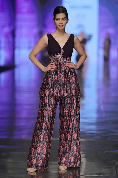 Archana Kochhar Digital Print Peplum & Palazzo Set 