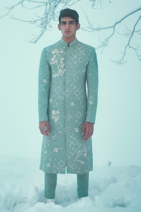 Sahil Kochhar Divit Embroidered Sherwani & Trouser Set 