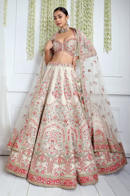 Pallavi Poddar Rohini Resham Embroidered Bridal Lehenga Set 