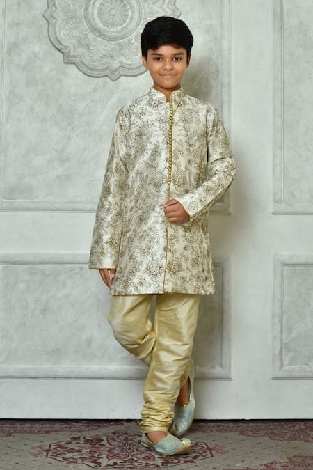 Arihant Rai Sinha Botanic Embroidered Full Sleeve Kurta 