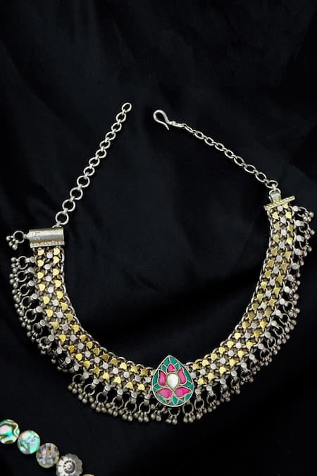 Dyuti two tone necklace – Phuljhadi