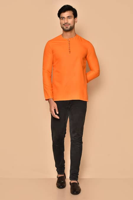 Aryavir Malhotra Full Sleeve Short Kurta 