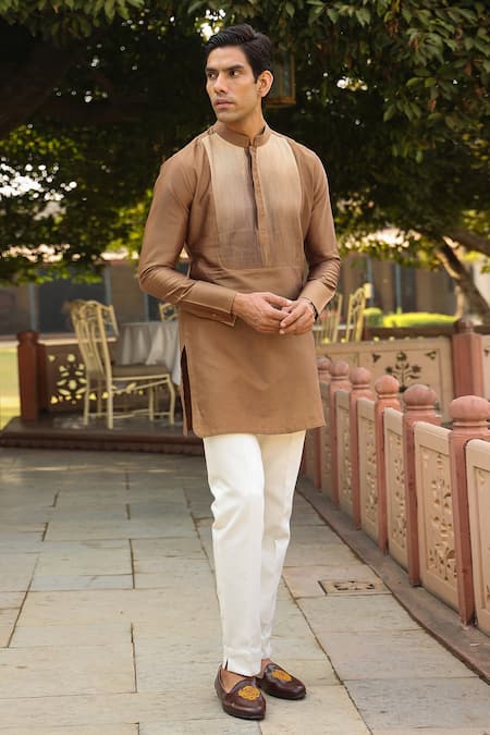 Raw & Rustic by Niti Bothra Banarasi Chanderi Silk Short Kurta 