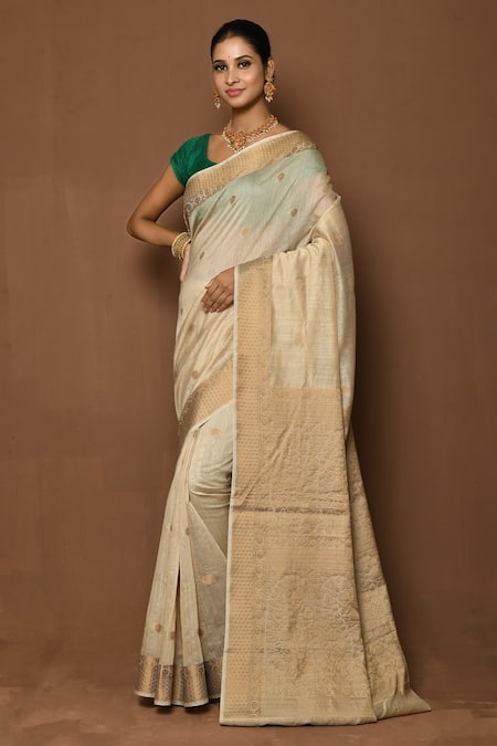 PAC FASHION CLOTHING Woven Butti Pattern Saree 