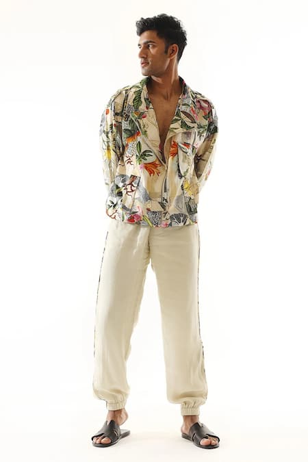 Mahima Mahajan Tropical Jungle Print Jacket & Jogger Set 