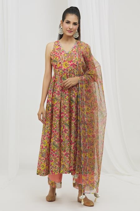 Yuvrani Jaipur Floral Pattern Anarkali Set 