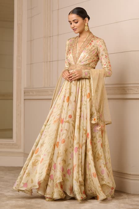 Tarun Tahiliani Garden Print Anarkali Set 