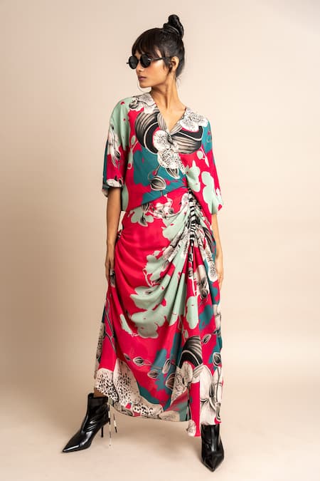 Nupur Kanoi Floret Print Wrap Dress 