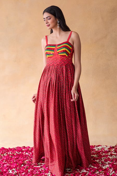 Dark Red Strapless Sheath Slit Sexy Unique Prom Dresses,PD00309 –  AlineBridal