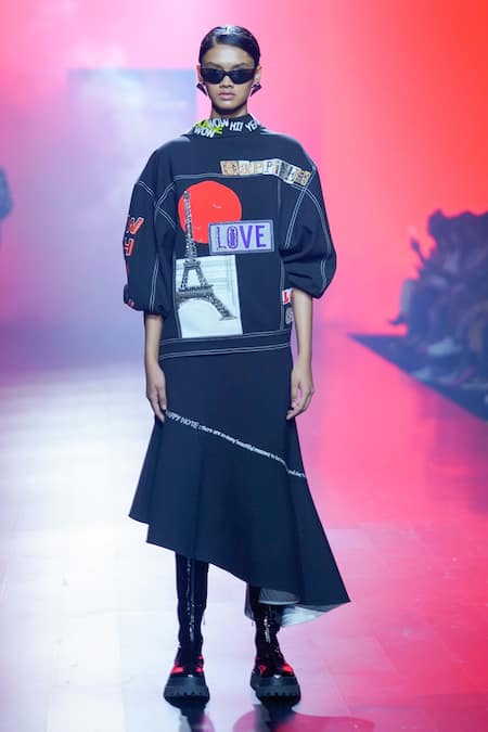 Shahin Mannan Good Times Roll Oversized Jacket With Skirt 