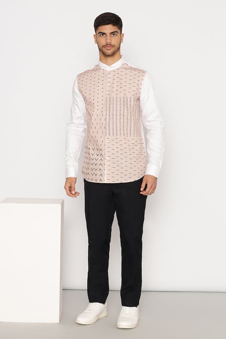 Lacquer Embassy Hare Geometric Pattern Shirt 