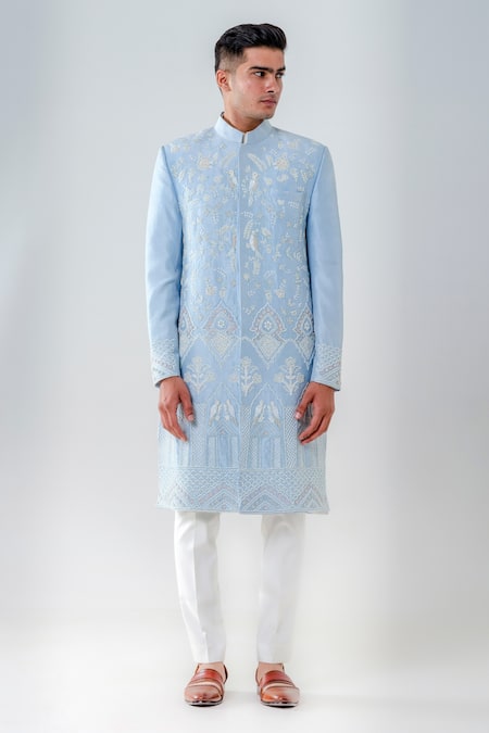 Amrit Dawani Floral Embellished Sherwani Set 