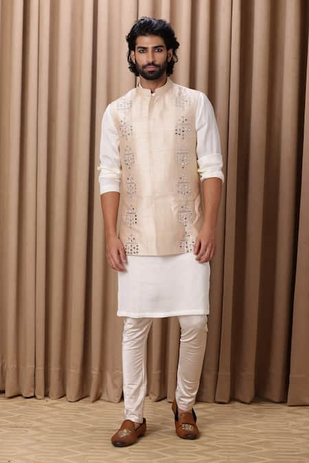 Ankit V Kapoor Hasan Mirror Hand Embroidered Nehru Jacket 