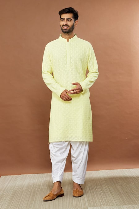 Aham-Vayam Suryamukhi Embroidered Kurta & Patiala Set 