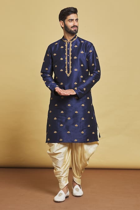 Arihant Rai Sinha Lotus Embroidered Kurta & Dhoti Pant Set 