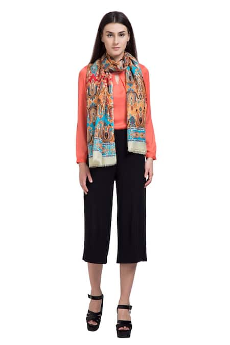 SHINGORA Lotus Print Stole 