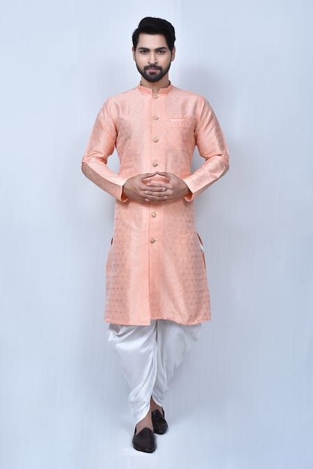 Arihant Rai Sinha Diamond Pattern Pastel Kurta & Cowl Pant Set 