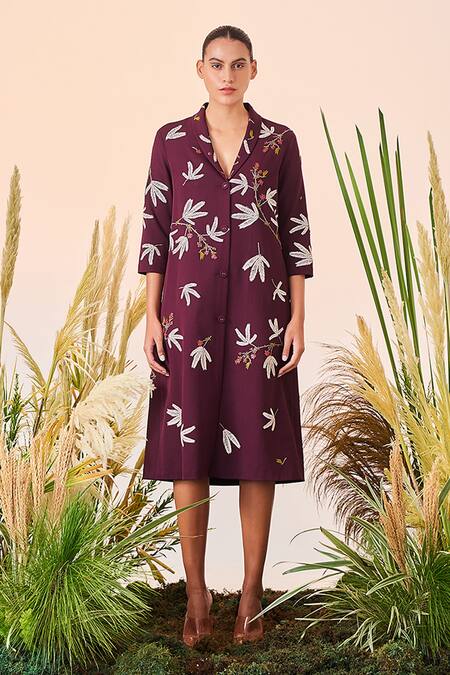 Shahin Mannan Tiny Branches Long Dress 