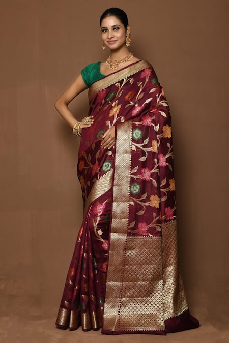 Samyukta Singhania Floral Bouquet Woven Saree 