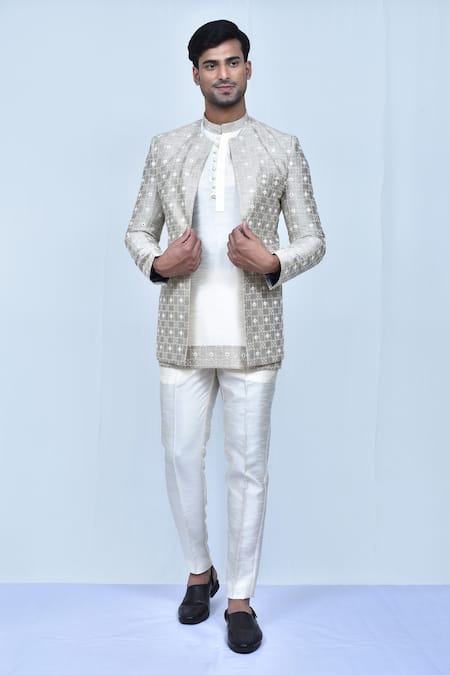 Arihant Rai Sinha Thread Embroidered Prince Coat & Kurta Set 