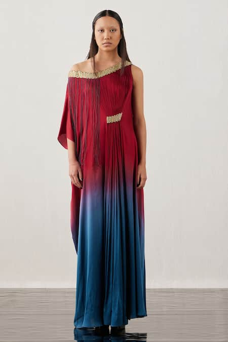 AKHL Asymmetric Gradient Kaftan 