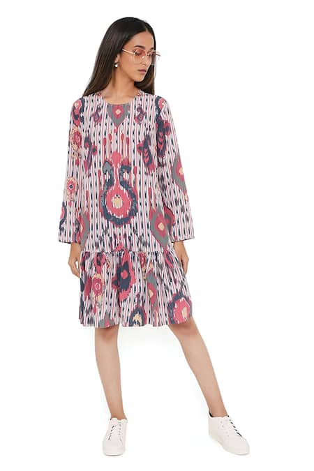 PS Pret by Payal Singhal Ikat Tribe Print Frill Hem Tunic 