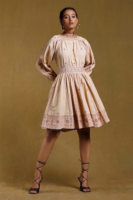 Ritu Kumar Floral Embroidered Dress 