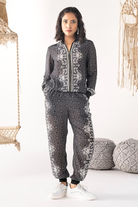 Chhavvi Aggarwal Floret Print Jacket & Joggers Set 