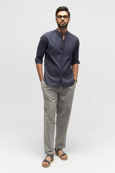 Terra Luna Handloom Cotton Solid Shirt  