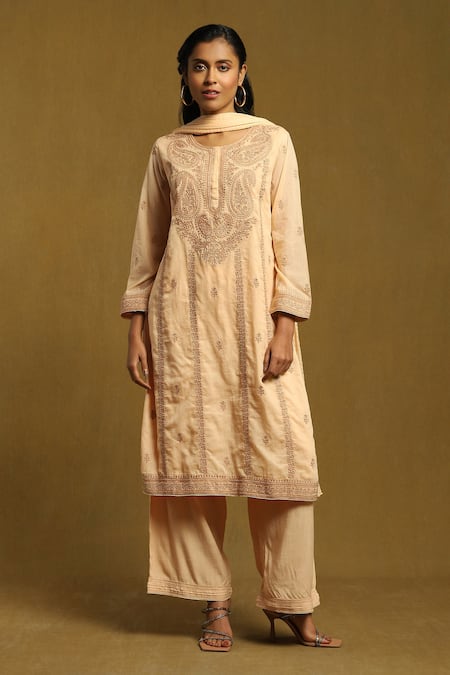 Ritu Kumar Embroidered Kurta Palazzo Set 