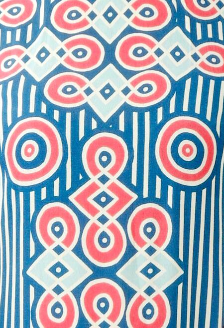 Soup By Sougat Paul_Blue Geometric Print Kurta Set _Online_at_Aza_Fashions