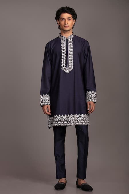 Jayesh Shah Foil Print Kurta Set 