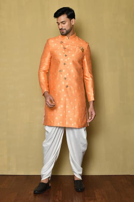 Arihant Rai Sinha Side Overlap Panel Sherwani & Patiala  