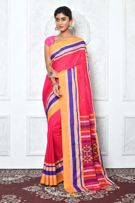 Samyukta Singhania Cotton Geometric Panelled Saree 