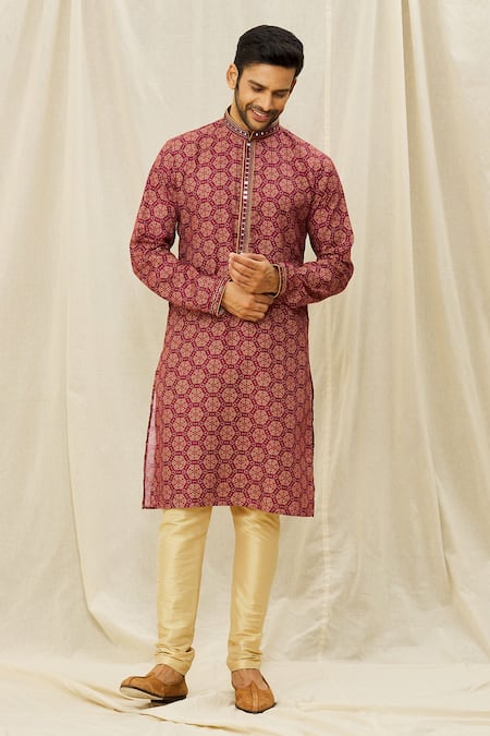 Aryavir Malhotra Digital Print Straight Kurta Set 