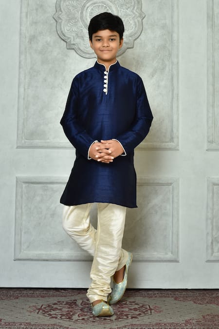 Arihant Rai Sinha Contrast Half Button Placket Kurta 