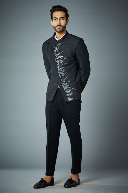 Gargee Designers Flake Angarakha Bandhgala Set 