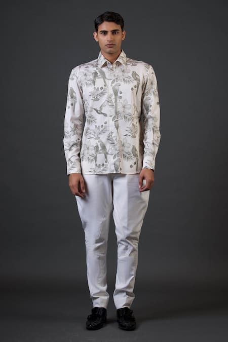 Balance by Rohit Bal Bird & Floral Print Shirt 