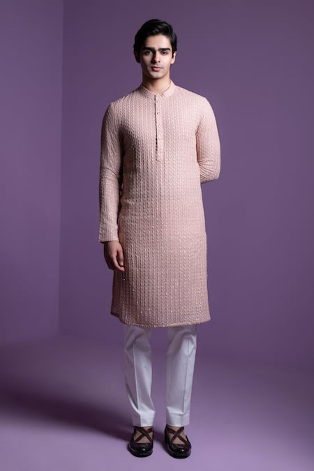 Contrast By Parth Straight Embroidered Kurta With Pant 