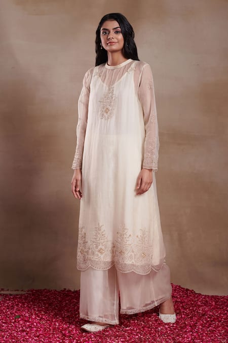 SHASHA GABA Rosa Woodli Kurta & Palazzo Set 