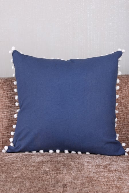 My Gift Booth Blue Linen Square Shape Cushion