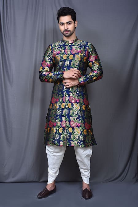 Arihant Rai Sinha Floral Woven Kurta & Cowl Pant Set 