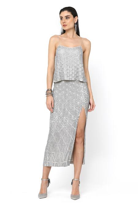 Rohit Gandhi + Rahul Khanna Unicorn Slit Skirt 